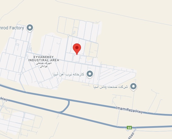 موقعیت دفتر کارخانه اندوکاپ